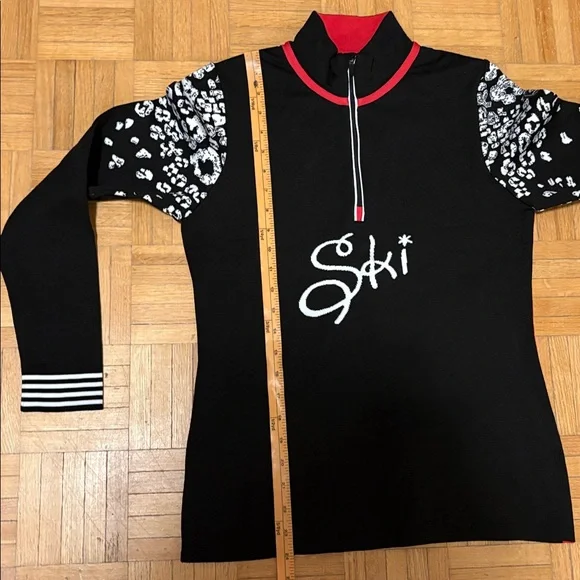 Newland Ski Black and White Long Sleeve Top NWOT - Picture 3 of 14